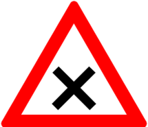 traffic sign cross road