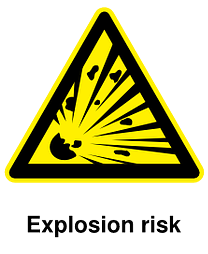 warning sign explosion risk